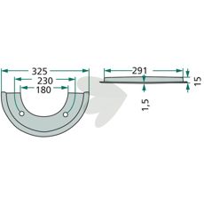 Halv dækningsplade, perfekt til delt beskyttelse og dækning.
