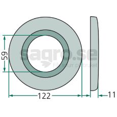 Låg for flangenav, sikrer korrekt funktion af maskindele.