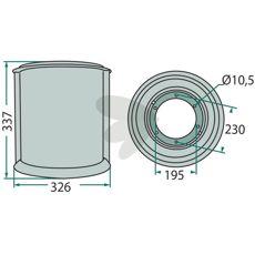Tromle 425201, en pålidelig reservedel til maskinanvendelse.