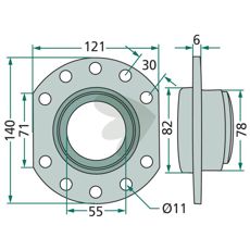 Lejehus -144495.5, designet til høj ydeevne i tunge maskiner.