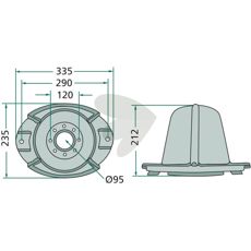 Skruetilkoblingsplade, designet til at passe til mange maskiner.