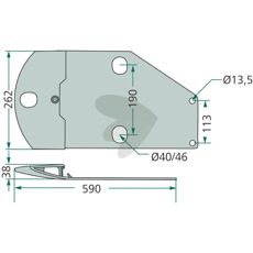 Træksko 150047.3, ideelt til at optimere trækkraft i landbrugsmaskiner.
