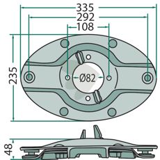 Kraftfuld tallerken med quickkobling, lavet til hårde opgaver.