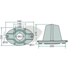 Tallerken til quickkobling, optimeret til høj ydeevne i marken.