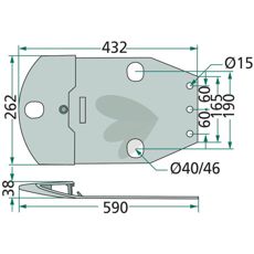Effektivt slæbesko 150029.0, forbedrer jordbearbejdning og mindsker jordkomprimering.