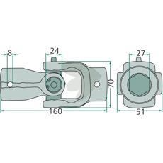 Krydsled -123055, designet for holdbarhed og ydeevne.