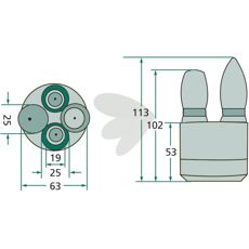 Indvendig kobling af høj kvalitet, perfekt til trange rum.