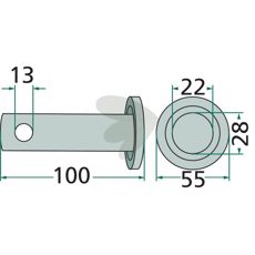 Tætningsprop, der sikrer optimal tætning og maskindelens funktion.