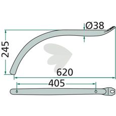 Pindarm til Krone, artikelnummer 155001.0, perfekt til reparation af maskiner.