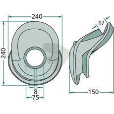 Kurveskive 163671, en holdbar del til effektiv anvendelse.