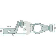 Komplet løberulle med hævarm, artikelnummer 16504057, til traktorer.