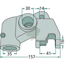 Venstre spærrestykke til pålidelig anvendelse i forskellige maskiner.