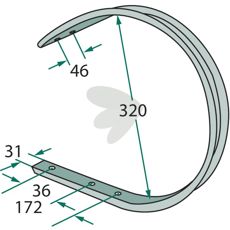 Z4203970 skraber fra Deutz Fahr, til Kverneland og Kuhn m.fl. maskiner.