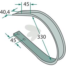 Skraber VF16617875 af Deutz Fahr, designet til Kverneland og Kuhn.