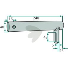Lejerør-16621256.86, perfekt til vedligeholdelse af maskiner inden for byggeri.