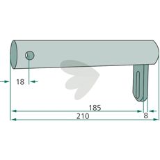 Lagerrør-16624055, nødvendig komponent til landbrugsudstyr.