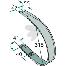 Skraber Deutz Fahr Kverneland Kuhn Vicon, model Z4079970 til effektiv landbrugsmaskine. Bruges til præcis skrabning.