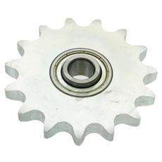 Kædestrammerhjul til opsamler og sneglekørsel, robust til traktorer og maskiner.