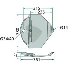 Slæbesko 18613484, perfekt til tunge belastninger og hårde arbejdsforhold.