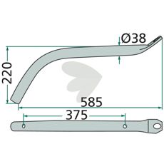 Pinarm Krone 585 mm, høj kvalitet komponent til traktorer.