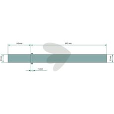 Aksel til tandholder Pöttinger, model 00261801180, af høj kvalitet.