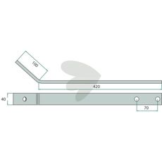 Tandarm Krone 420mm, et pålideligt tilbehør til traktorer.