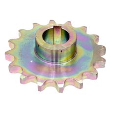 Kædehjul med 16 tænder, dimensioneret til 1 1/4", robust og holdbart.