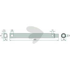 Rør 283800520, ideelt til forbindelser i hydrauliske systemer.