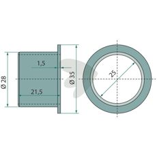 Glideleje med krave 00410550, perfekt til traktorer og landbrugsmaskiner.