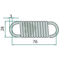 Trækfjeder Pöttinger 00435366, vigtig for at maksimere maskinens præstation.