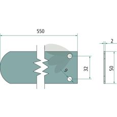 Hærdet fjederbånd 00435795, stærk til traktorapplikationer.