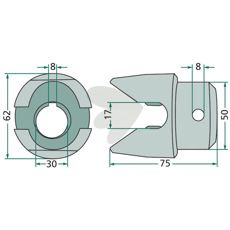 Kobling 486644 og 486010, ideel til effektiv drift af maskiner.