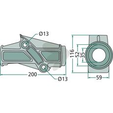 Komplet lejebøsning med lejebøsninger til nem installation.