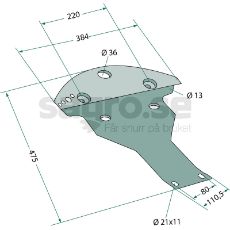 Sikker og robust glidesko 55767300, ideelt til landbrug.