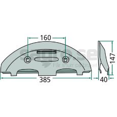 Kvalitets glidesko 55901200, designet til at tåle hårde arbejdsmiljøer.