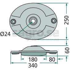 Højkvalitets tallerken 56450110 til landbrugsudstyr og maskiner.
