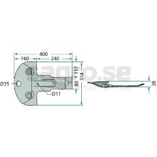 Slæbesko 56801410, høj kvalitet og holdbart tilbehør til traktor.