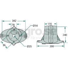 Effektiv tallerken 56805510, perfekt til traktorer og agrariske anvendelser.