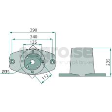 Tallerken med hat 56812700, ensartet ydeevne til markarbejde.