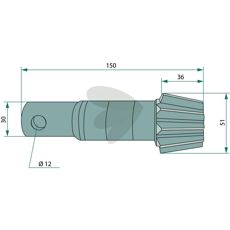 Konisk hjul med 10 tænder -57500810, designet til glat drift og holdbarhed.