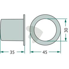Konisk nylonbøsning med nyt design, perfekt til optimering.