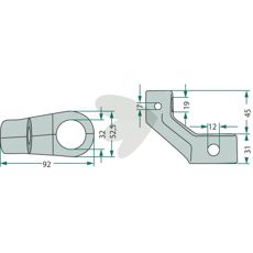 Styrehåndtag - 57720400, sikrer kraftfuld og præcis styring.
