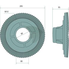 Højkvalitets skivehjul 57729410 til effektiv jordbearbejdning.