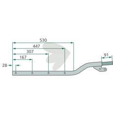 Funktionel pindarm 57743010, perfekt tilpasset til landbrugsapplikationer.