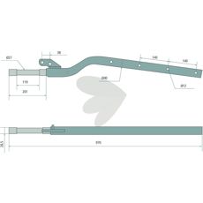 Pindarm model 57743020, sikrer pålidelighed i din landbrugsmaskine.