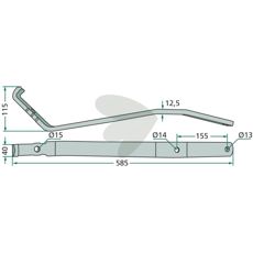 Stiftarm Kuhn 58557710, kvalitetsdel til effektiv drift.