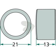 Løberulle 58568100, tilpasset til brug i byggeri- og landbrugsmaskiner.