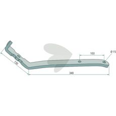 Stiftarm Kuhn GF 440M, 440P, 440T, ideel til professionel brug.