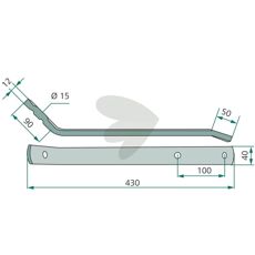 Stiftarm Kuhn 58701720, en pålidelig komponent til maskiner.
