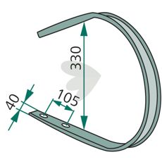 Meget holdbar pick-up bøjle 56544, ideel til at håndtere landbrugsudstyr.